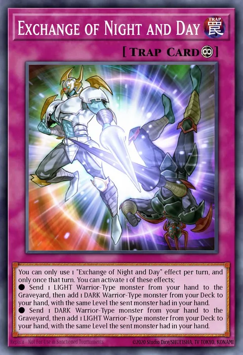 Exchange of Night and Day trading card