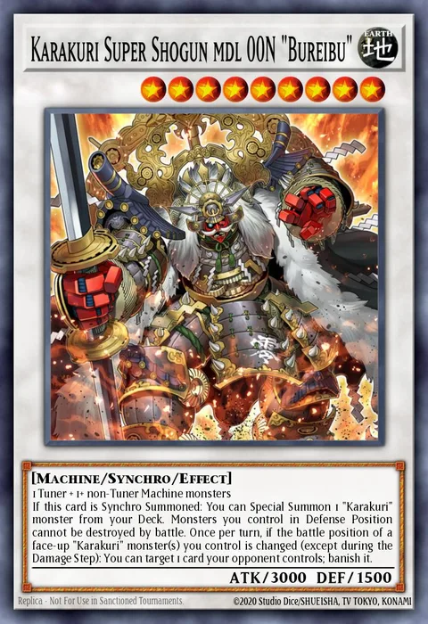 Karakuri Super Shogun mdl 00N "Bureibu" trading card