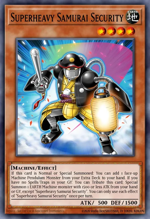 Superheavy Samurai Security trading card