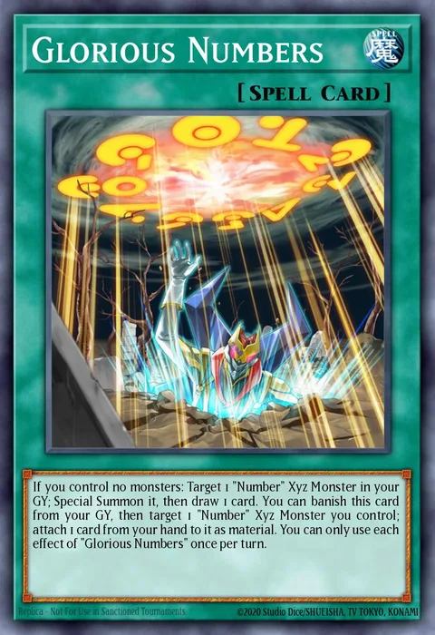 Glorious Numbers trading card