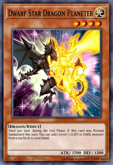 Dwarf Star Dragon Planeter trading card