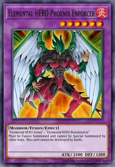 Elemental HERO Phoenix Enforcer trading card