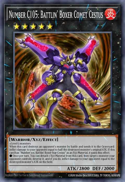 Number C105: Battlin' Boxer Comet Cestus trading card