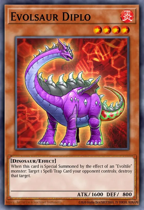 Evolsaur Diplo trading card