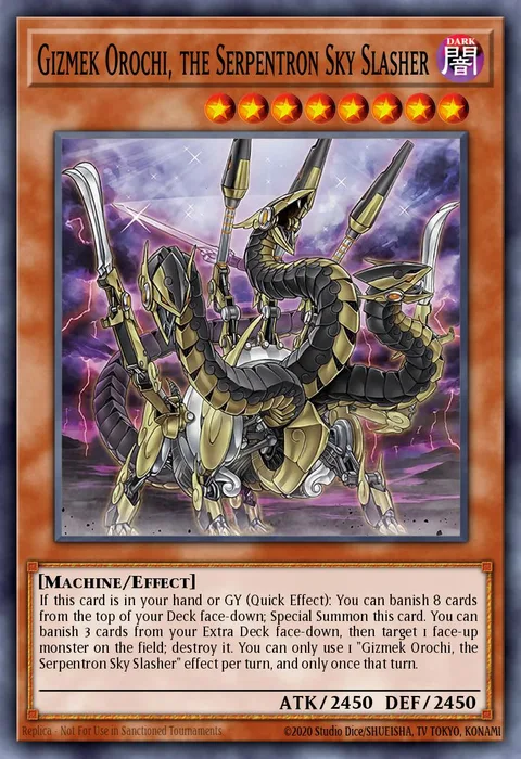 Gizmek Orochi, the Serpentron Sky Slasher trading card