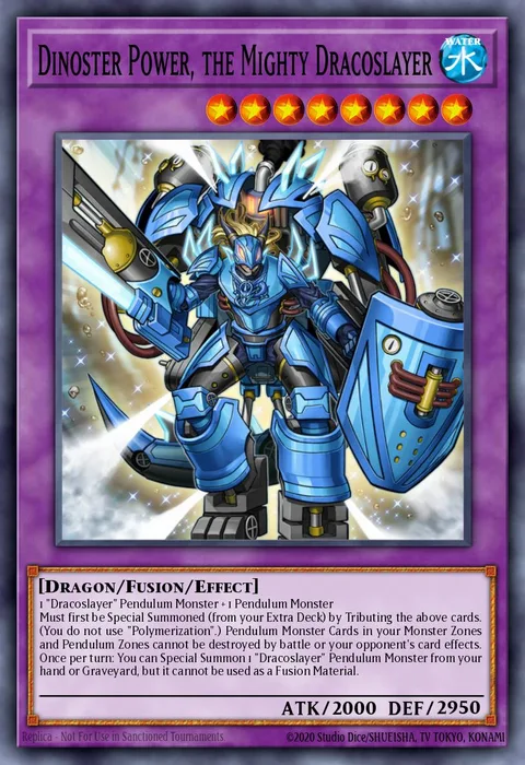 Dinoster Power, the Mighty Dracoslayer trading card