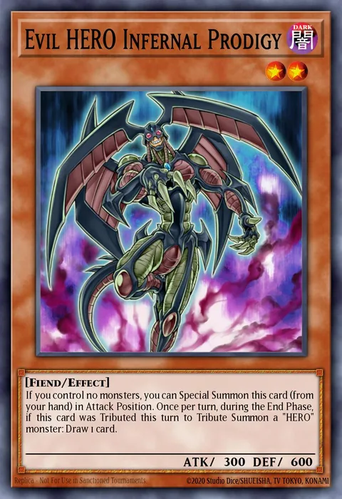 Evil HERO Infernal Prodigy trading card