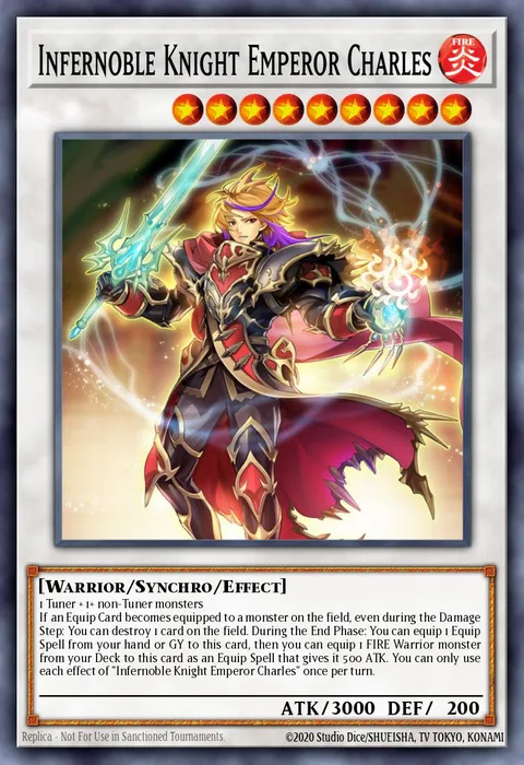 Infernoble Knight Emperor Charles trading card