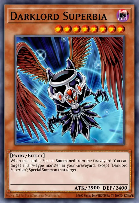 Darklord Superbia trading card