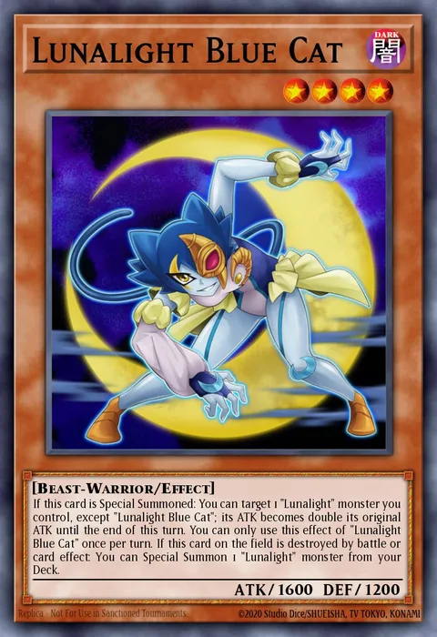 Lunalight Blue Cat trading card