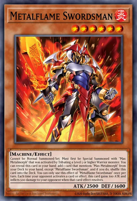Metalflame Swordsman trading card