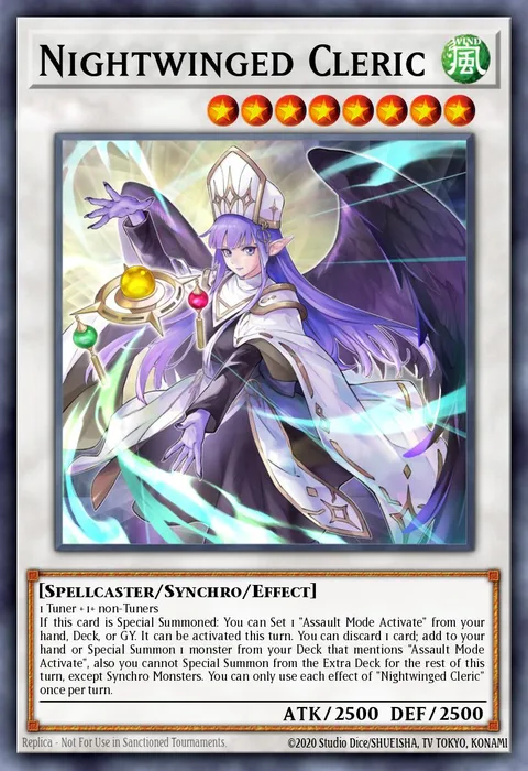 Nightwinged Cleric trading card