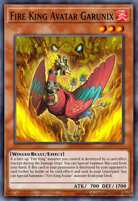 Fire King Avatar Garunix trading card