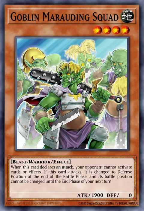 Goblin Marauding Squad trading card