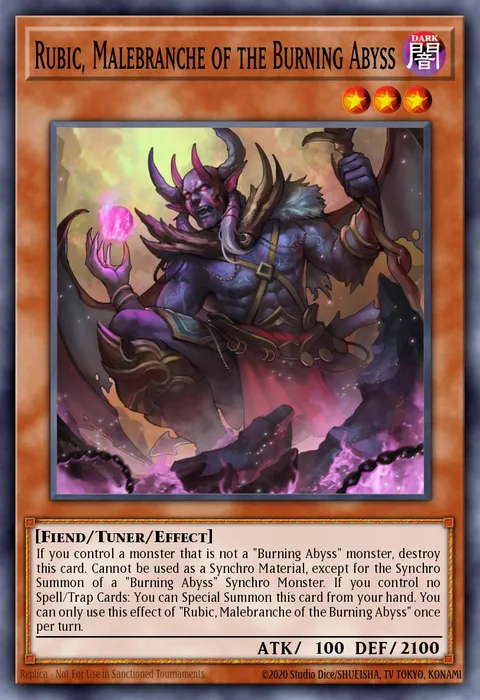 Rubic, Malebranche of the Burning Abyss trading card
