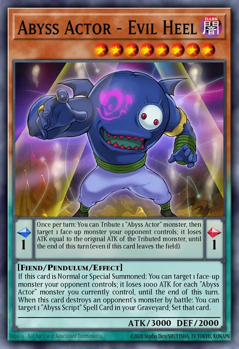 Abyss Actor - Evil Heel trading card