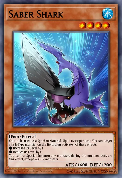 Saber Shark trading card