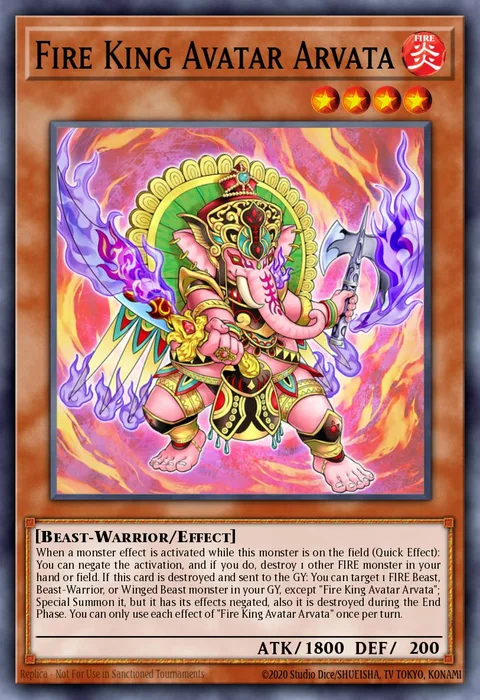 Fire King Avatar Arvata trading card