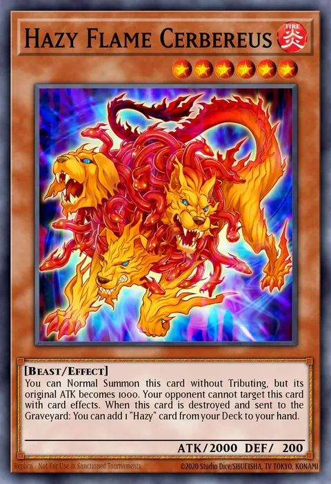 Hazy Flame Cerbereus trading card