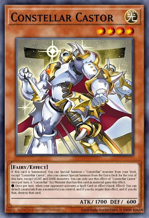 Constellar Castor trading card