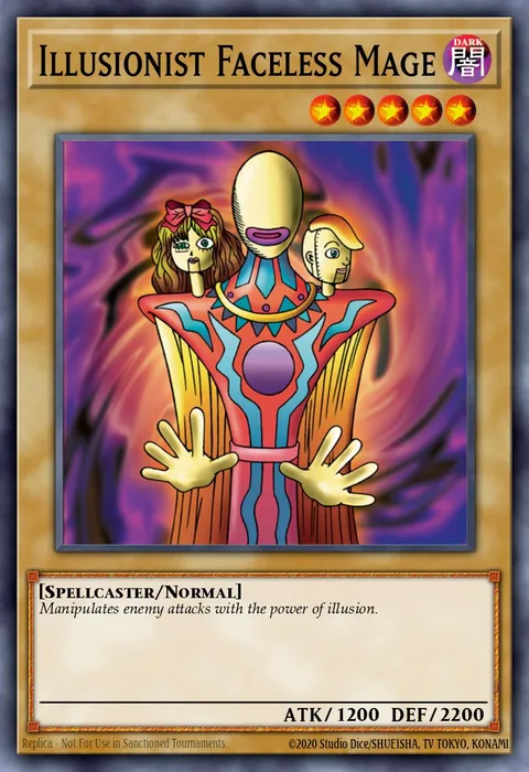 Illusionist Faceless Mage trading card