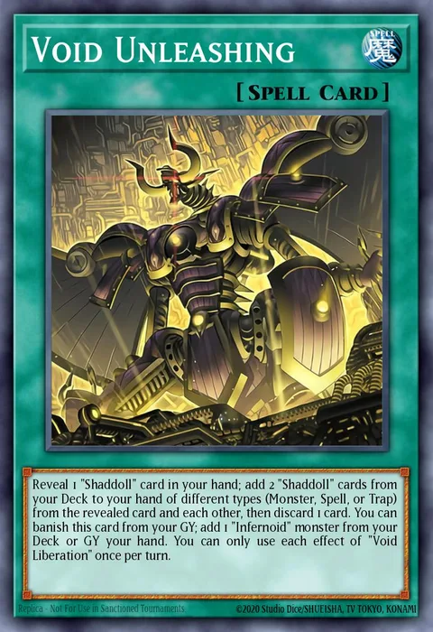 Void Unleashing trading card
