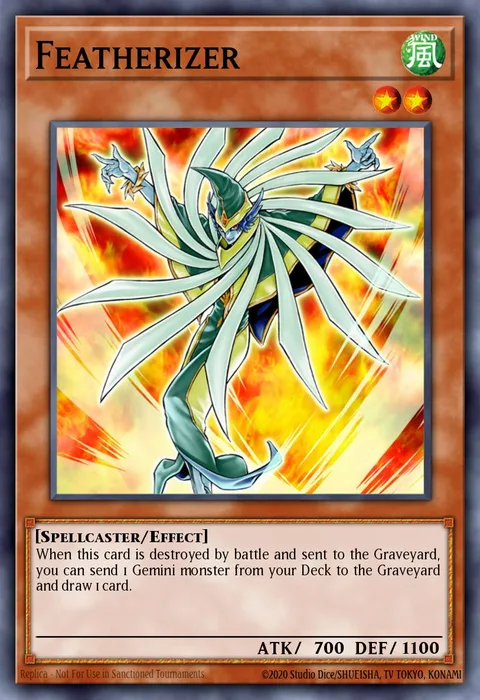 Featherizer trading card
