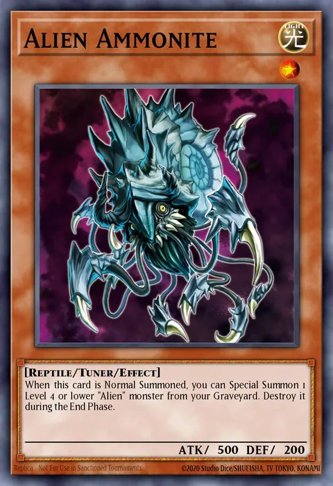 Alien Ammonite trading card
