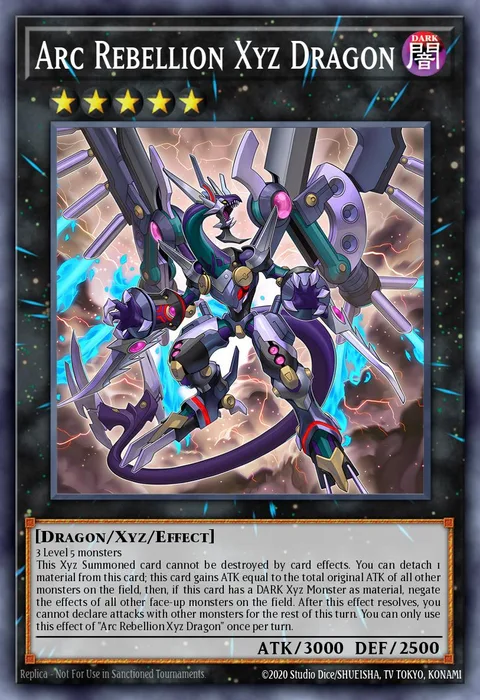 Arc Rebellion Xyz Dragon trading card