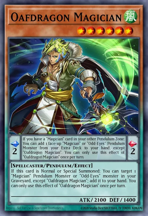 Oafdragon Magician trading card