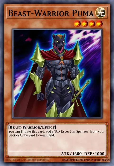 Beast-Warrior Puma trading card