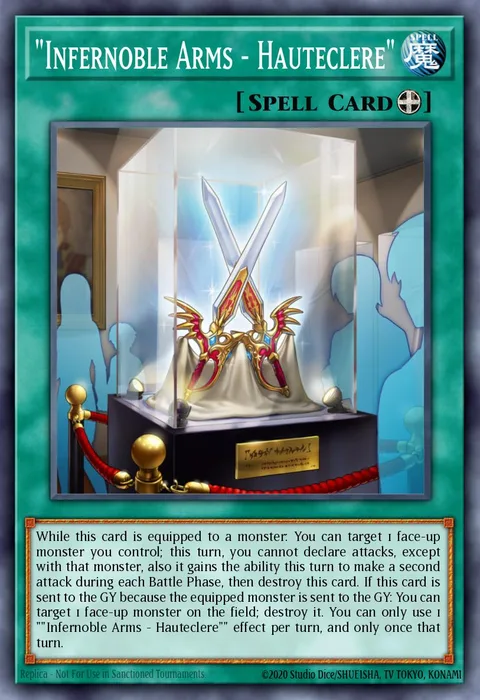 "Infernoble Arms - Hauteclere" trading card