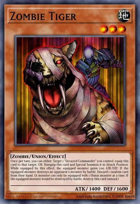 Zombie Tiger trading card