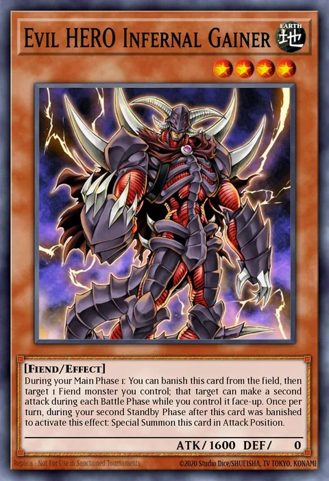 Evil HERO Infernal Gainer trading card