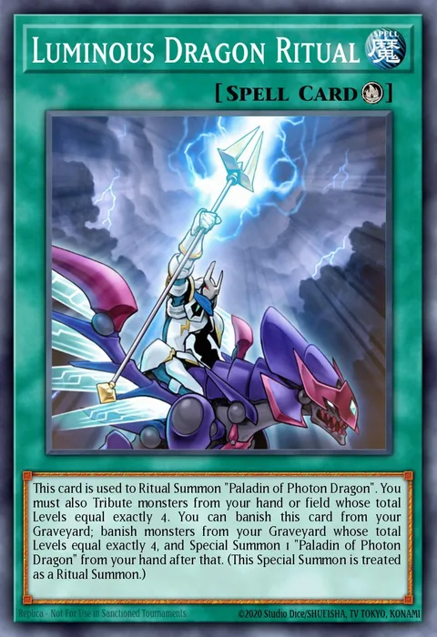 Luminous Dragon Ritual trading card