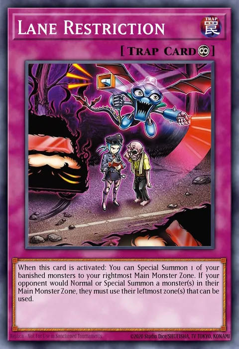 Lane Restriction trading card