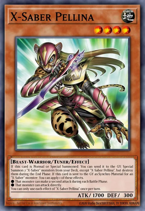 X-Saber Pellina trading card