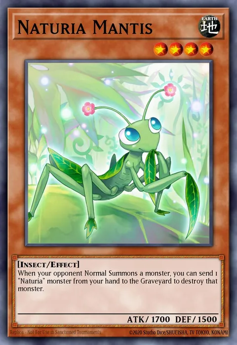 Naturia Mantis trading card