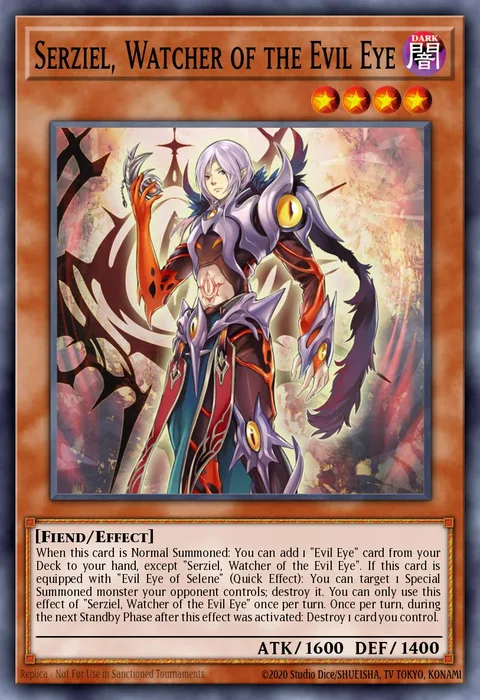 Serziel, Watcher of the Evil Eye trading card