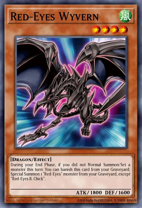 Red-Eyes Wyvern trading card
