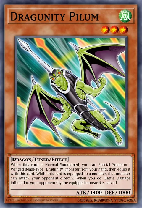 Dragunity Pilum trading card