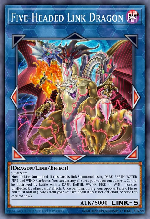 Five-Headed Link Dragon trading card