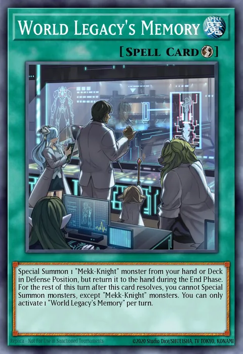 World Legacy's Memory trading card