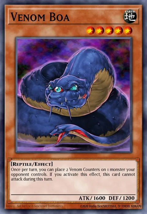 Venom Boa trading card