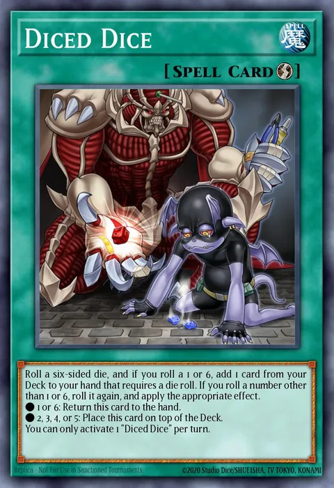 Diced Dice trading card