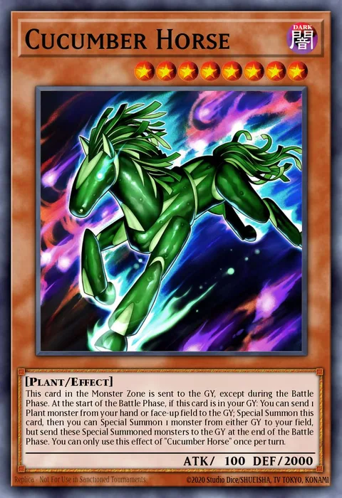 Cucumber Horse trading card