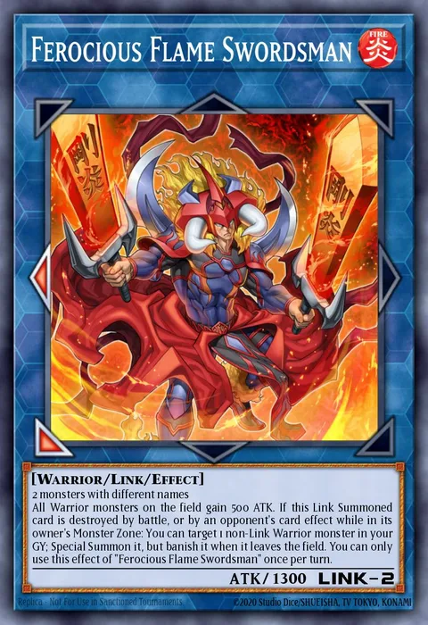 Ferocious Flame Swordsman trading card