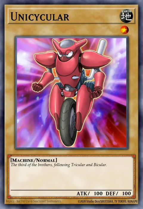 Unicycular trading card