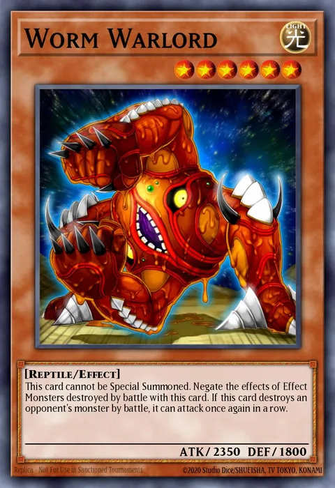 Worm Warlord trading card