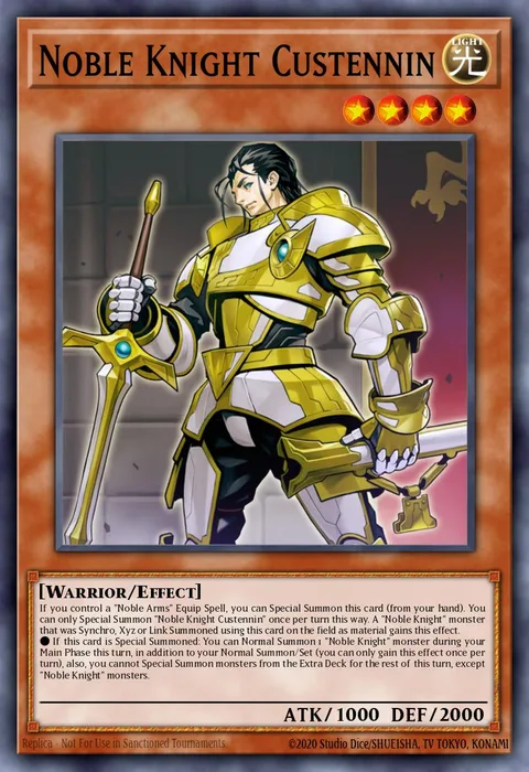 Noble Knight Custennin trading card